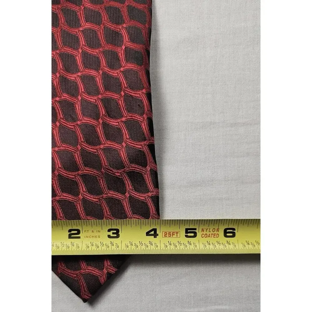 Giorgio Armani Men's‎ Red And Black 100% Silk Tie